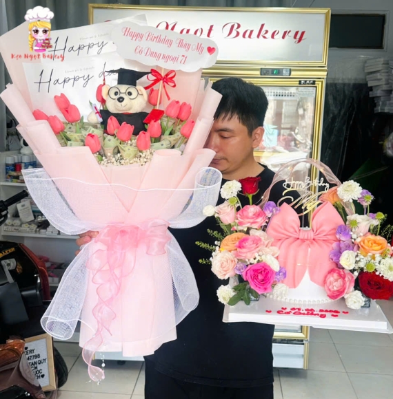 Hoa tiền kèm bánh nơ hot