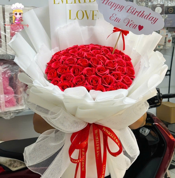 Bó Hoa Sáp Tone Đỏ mẫu đẹp 2025