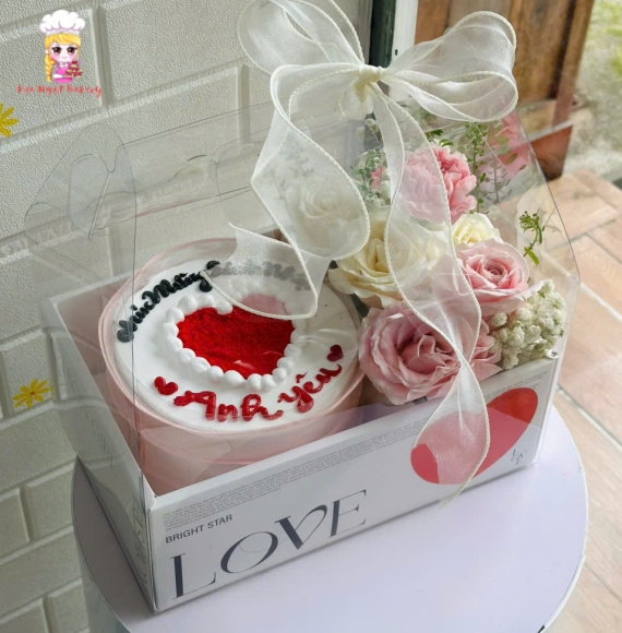 Sét hoa và bánh tone hồng đẹp tại tân phú