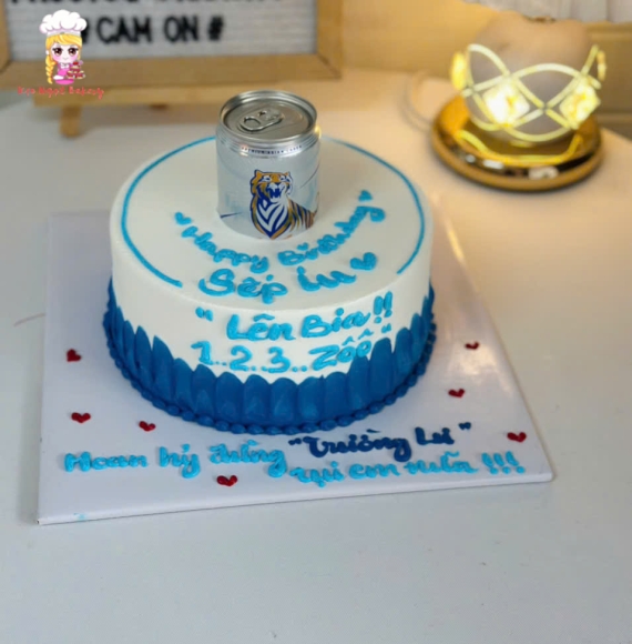 Bánh Kem Lon Bia Tiger Bạc