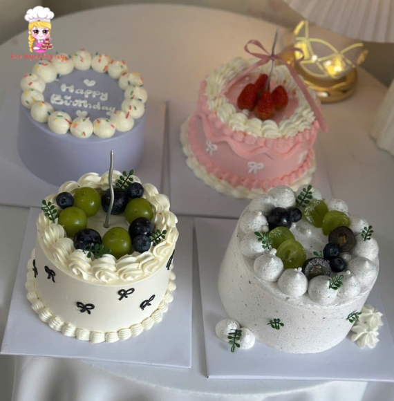 Bánh Kem hàn quốc đơn trái cây tại kẹo ngọt