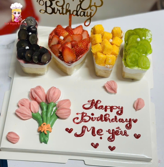 Mẫu bánh kem rau câu hot 2025 mix bánh kem chữ love