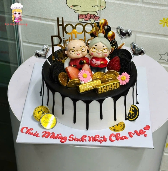 Bánh kem mừng sinh nhật cha mẹ