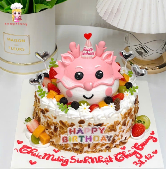 Bánh Kem thôi nôi cho bé gái tuổi rồng