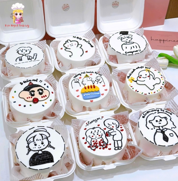 Bánh bento cake Tại Kẹo Ngọt vẻ hình chibi theo yêu cầu