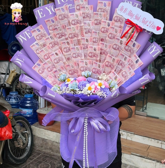 Hoa tiền tờ 50k tặng em yêu