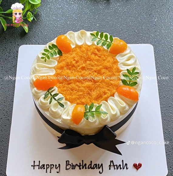 Bánh bông lan trứng muối tặng valentine ở quận 1