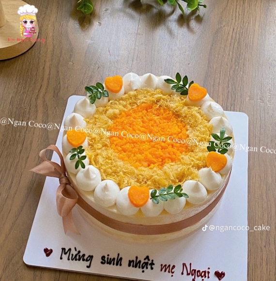 Bánh bông lan trứng muối tặng valentine ở quận 3