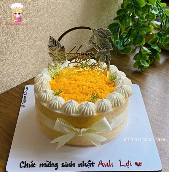 Bánh bông lan trứng muối tặng valentine ở quận 5