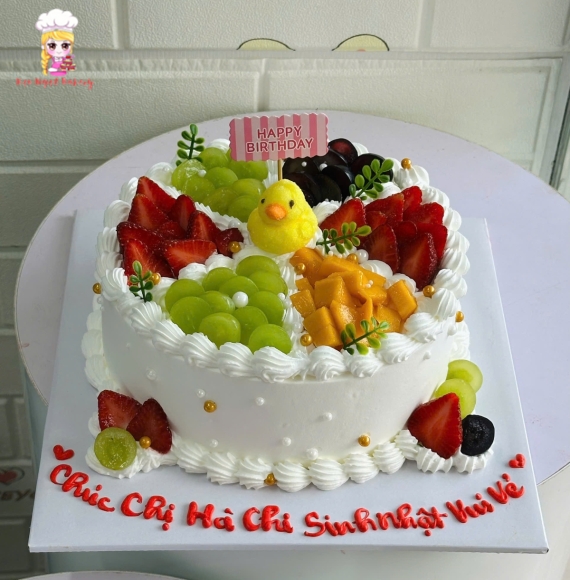 Bánh kem trái cây mix nhiều loại tặng 8/3