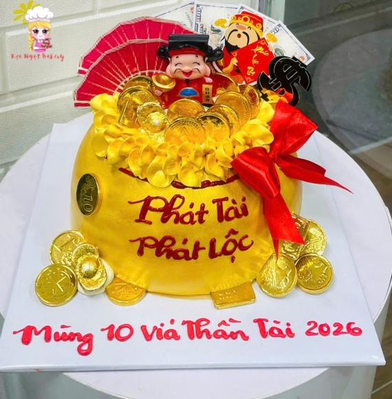 Bánh Kem Khai Trương Tone Vàng