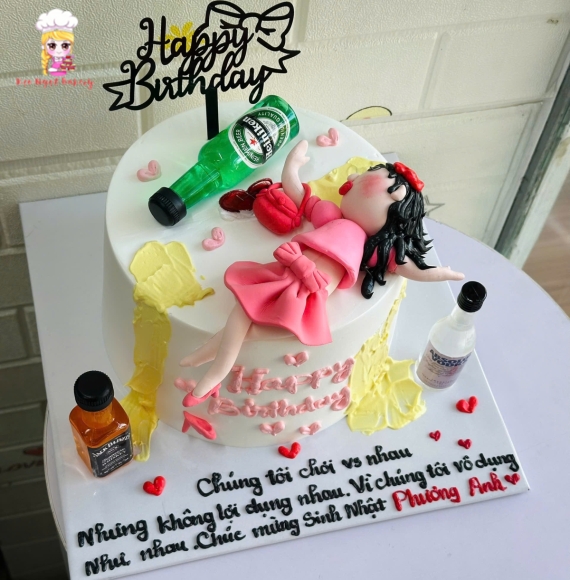 Mẫu bánh kem nhây bựa tặng hội bạn thân