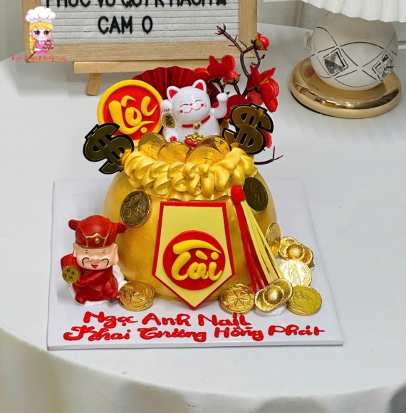 Bánh kem khai trương đẹp chữ tài