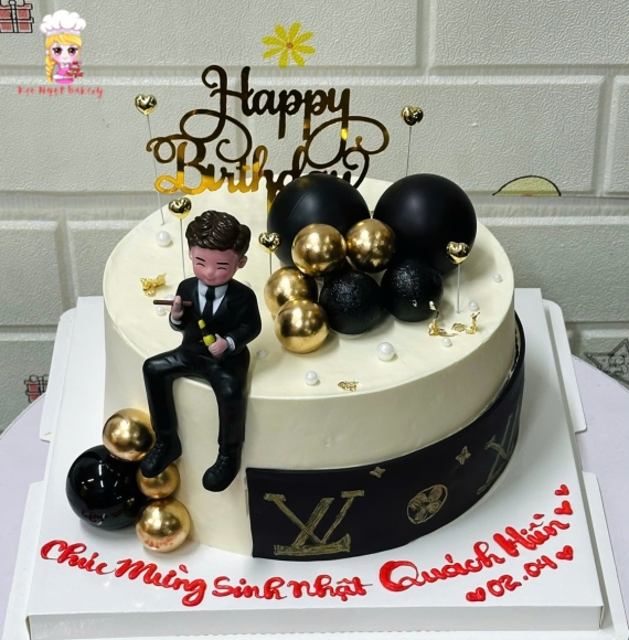 Mẫu bánh kem sang trọng dành tặng các bạn nam 2026