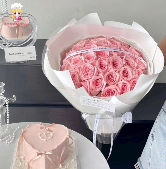 Mẫu hoa sáp hot trend 2026 tại Kẹo Ngọt tone hồng 