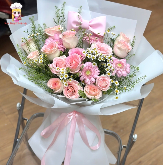 Bó hoa theo phong cách hàn quốc hot 2026