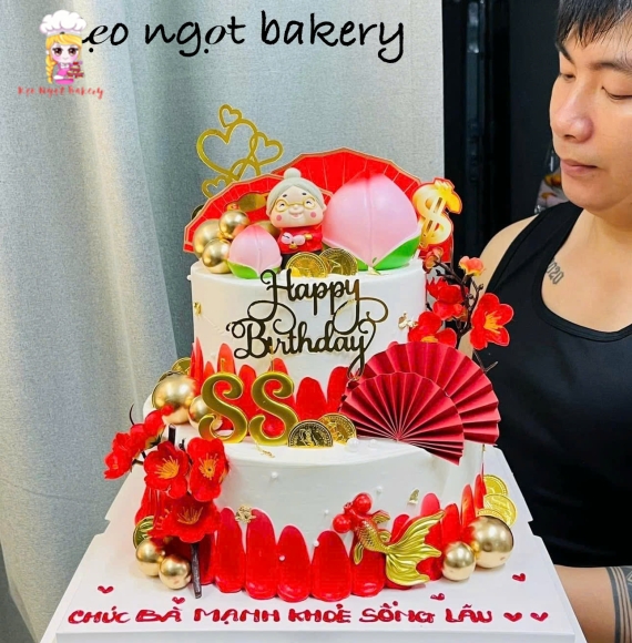 Mẫu bánh kem tặng bà yêu 