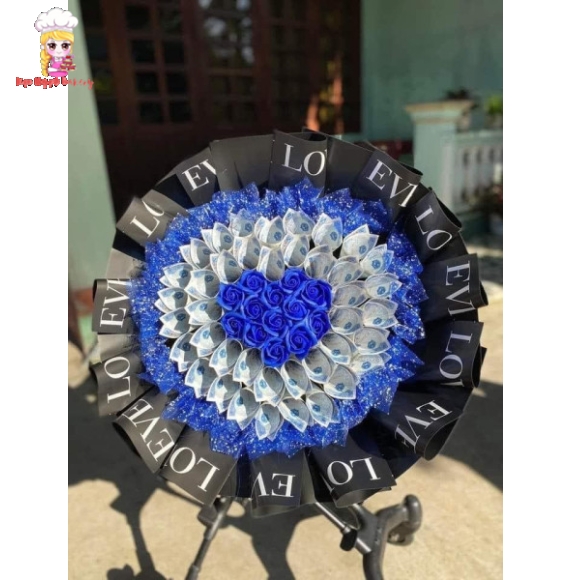 Bó hoa tiền giấy 1k&5k vnd