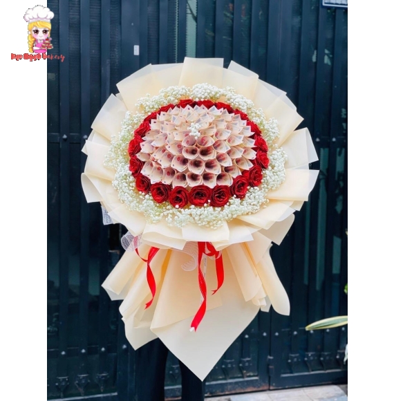 Bó hoa tiền tặng vợ 20/10