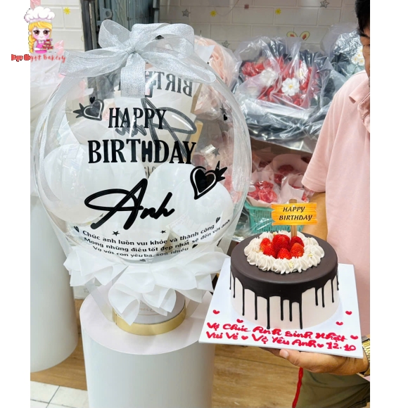 Mẫu bánh kem và bóng bay siêu hot 