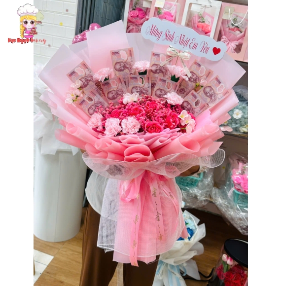 Mẫu hoa tiền đẹp tặng 20/10