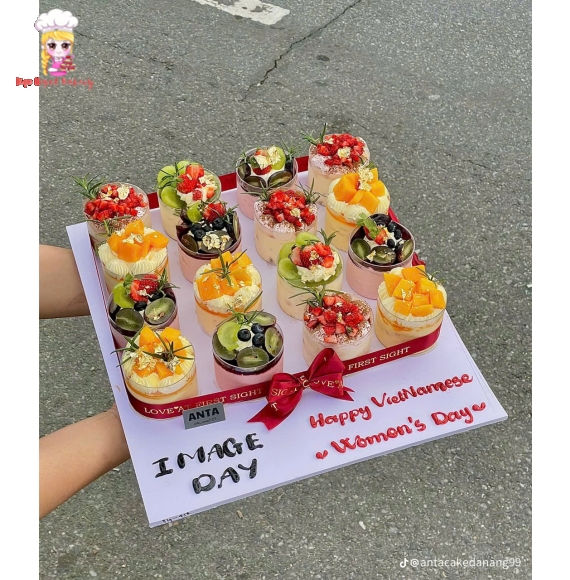 Sét bánh ly panna cotta tặng 20/10