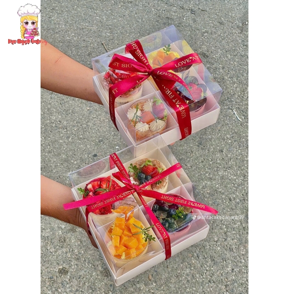 Sét bánh ly panna cotta tặng 20/10 4 ly