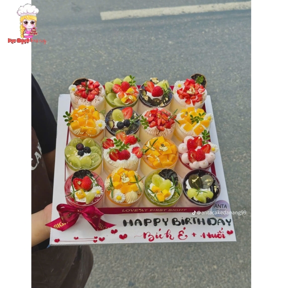 Sét bánh ly panna cotta tặng 20/10 