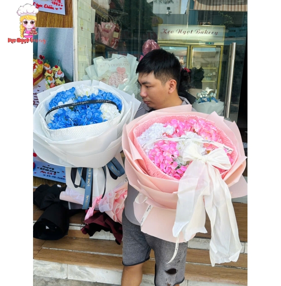 Mẫu hoa sáp cẩm tú cầu tặng 20/10 