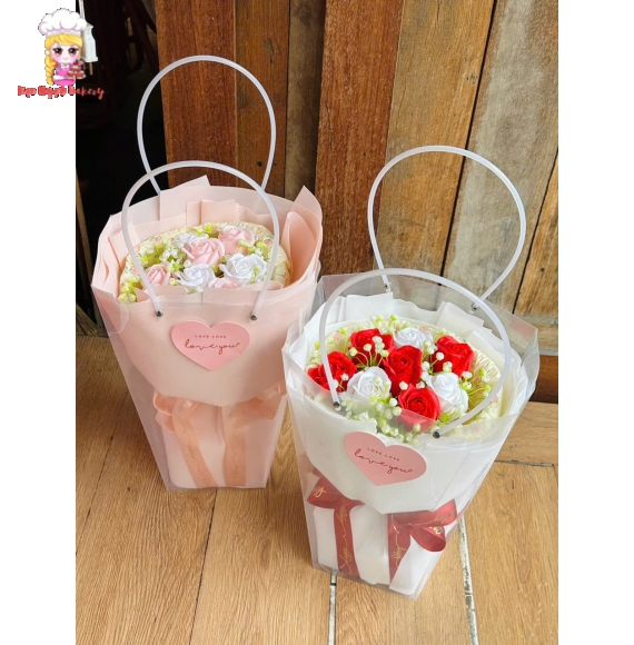 Hoa sáp sỉ lễ 20/11 mẫu hot theo yêu cầu-mẫu giỏ xách tay cầm