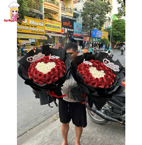 Hoa sáp tone đỏ tặng 8/3