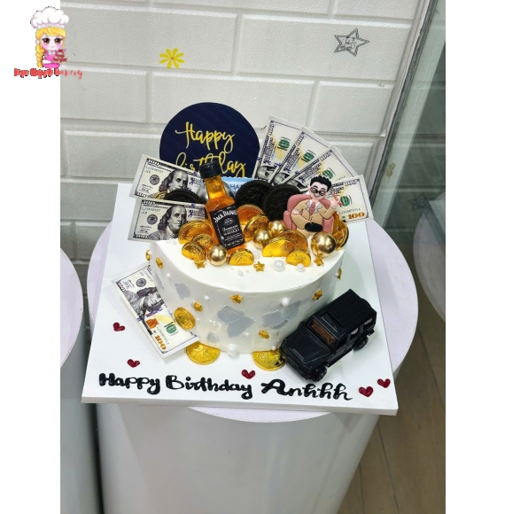 Bánh kem trang trí dola và phụ kiện siêu đặc biệt