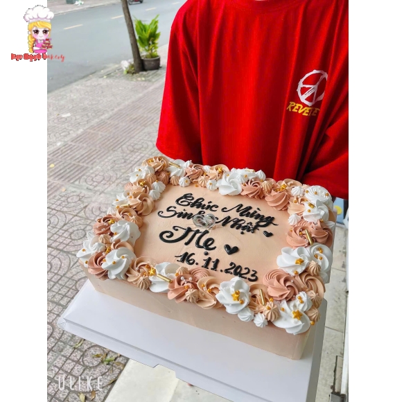 Bánh kem tone nâu tặng mẹ