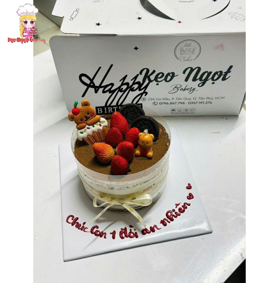 Bánh kem bento tiramisu tặng sinh bạn thân