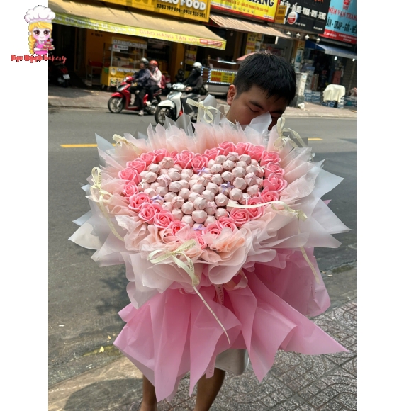 Hoa sáp mix 2 loại hoa tặng người yêu 8/3