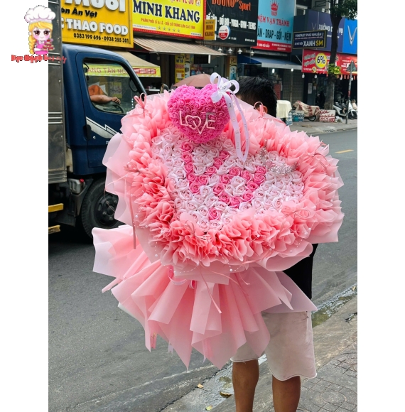 Hoa tặng vợ 8/3 mẫu hoa khổng lồ tại Kẹo Ngọt
