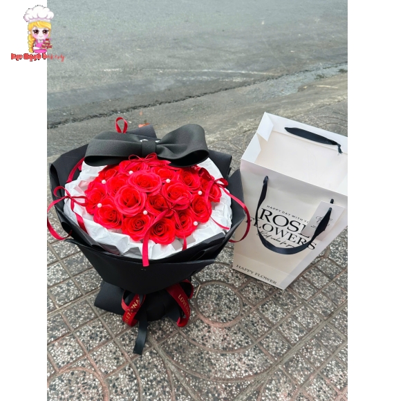 Hoa sáp tone đỏ tặng người yêu