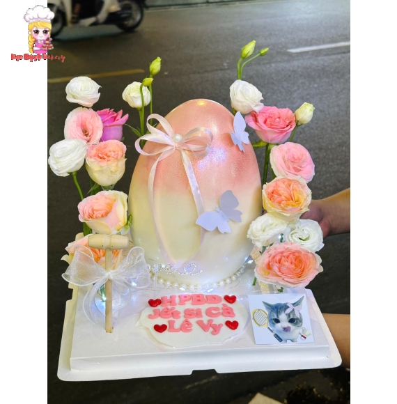 Bánh đập trứng socola dành tặng chị em thich sang chảnh 