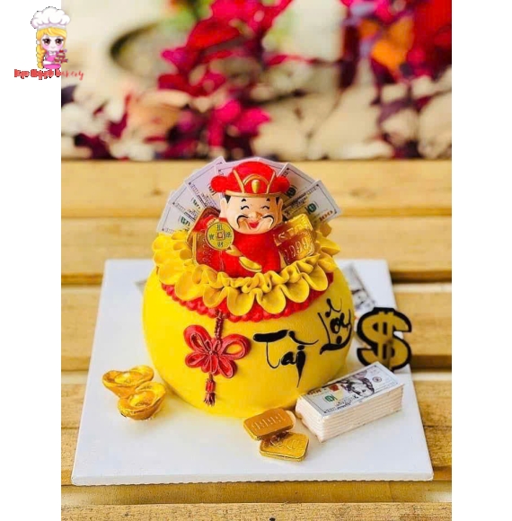 Bánh kem khai trương chữ Tài Lộc