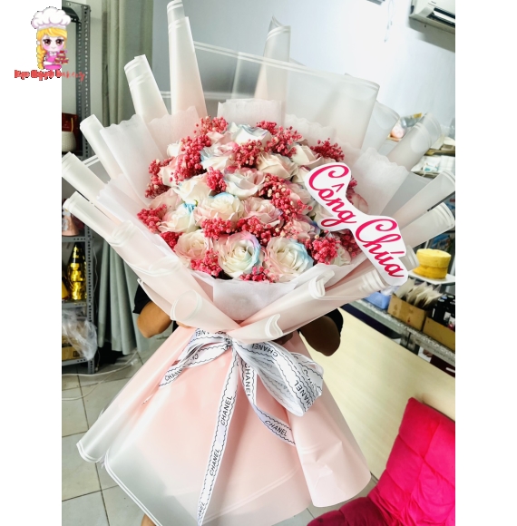 Bó hoa sáp galaxy Hồng công chúa