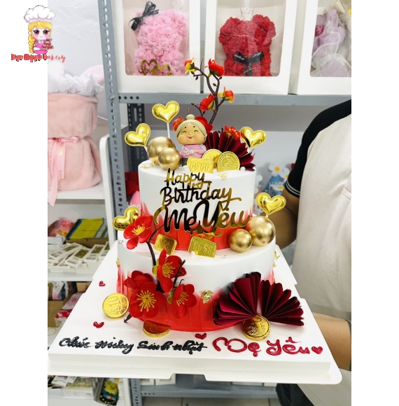 Mẫu bánh Kem 2 tầng tặng mẹ yêu