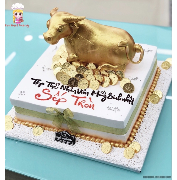 Bánh Kem cho người lớn tuổi mẫu con trâu