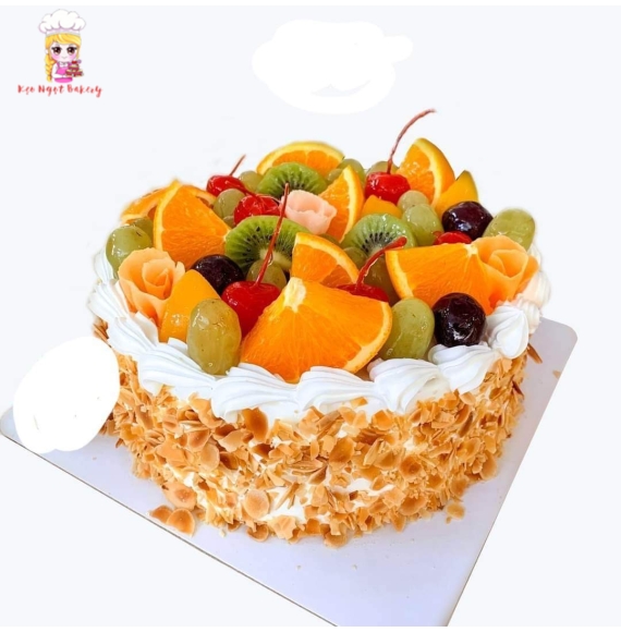 Bánh bắp phô mai hạnh nhân trái cây mẫu 01-02