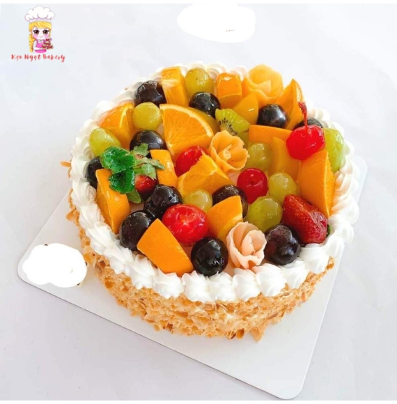 Bánh bắp phô mai hạnh nhân trái cây mẫu 01-02