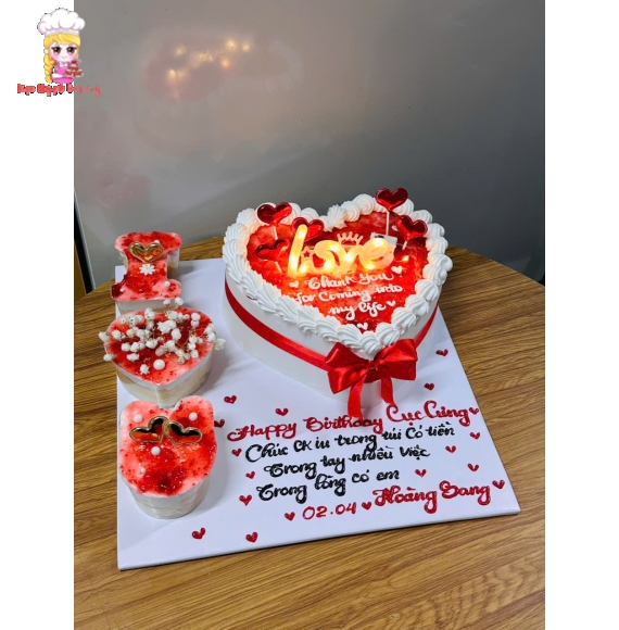 Bánh kem rút tiền tặng em yêu