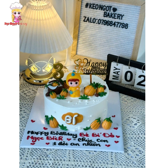 Bánh kem quả bí ngô dành cho bé gái