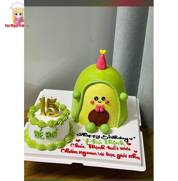 Bánh kem combo quả bơ siêu đáng yêu 