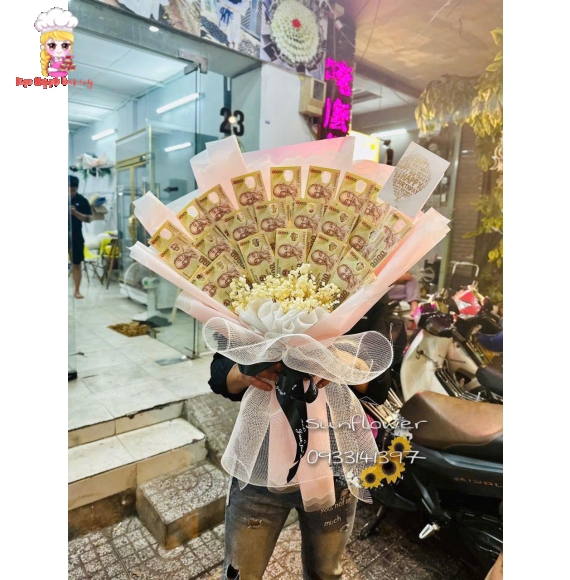 Bó hoa tiền khổng lồ 10k ở tân phú