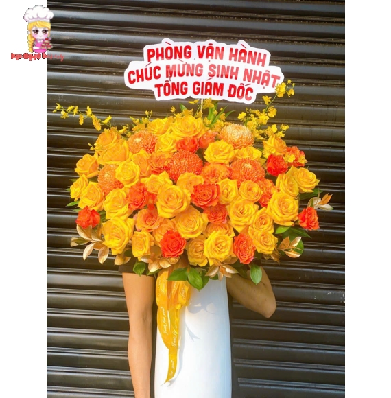 Giỏ hoa chúc mừng sinh nhật sếp