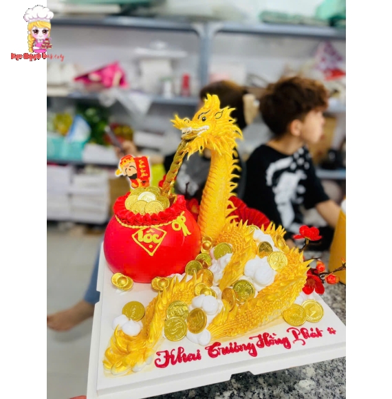 Bánh kem hủ vàng mừng khai trương quận 4